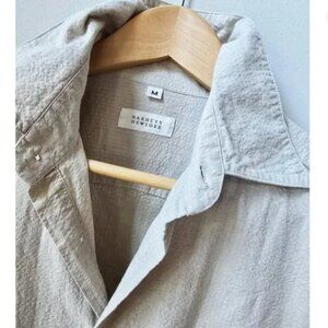 90's Barney's of New York Oversized Textured Striped Cotton Dress Shirt Medium M